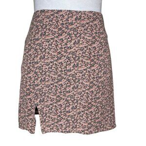 American Eagle High-Waisted Floral Slit Lined Mini Skirt Sz Small Feminine Cute